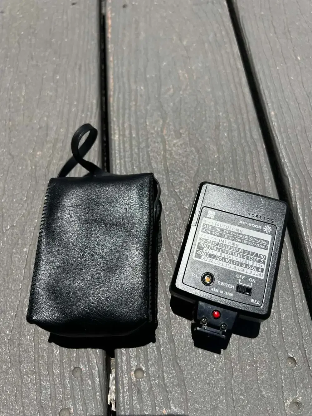 National PE-200S Vintage Camera Flash with Case